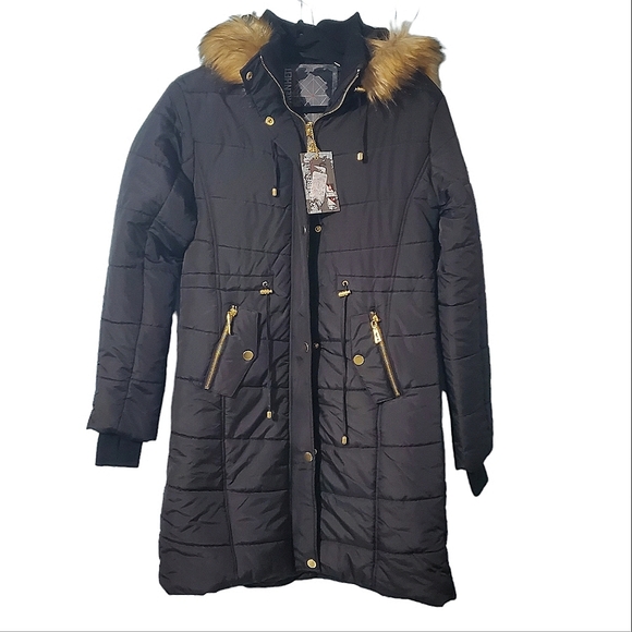 Fahrenheit | Jackets & Coats | Fahrenheit Medium Longline Puffer Coat With Faux Fur Hood | Poshmark